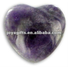 Puffy Heart shaped Amethyst stone 35MM